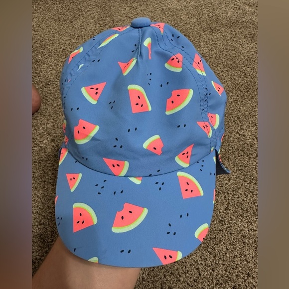 Blue sunhat with Watermelon Print - Picture 1 of 9